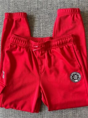 Ultra Game NBA Youth Red Cargo Fleece Jogger Sweatpants | Sz M (10-12)